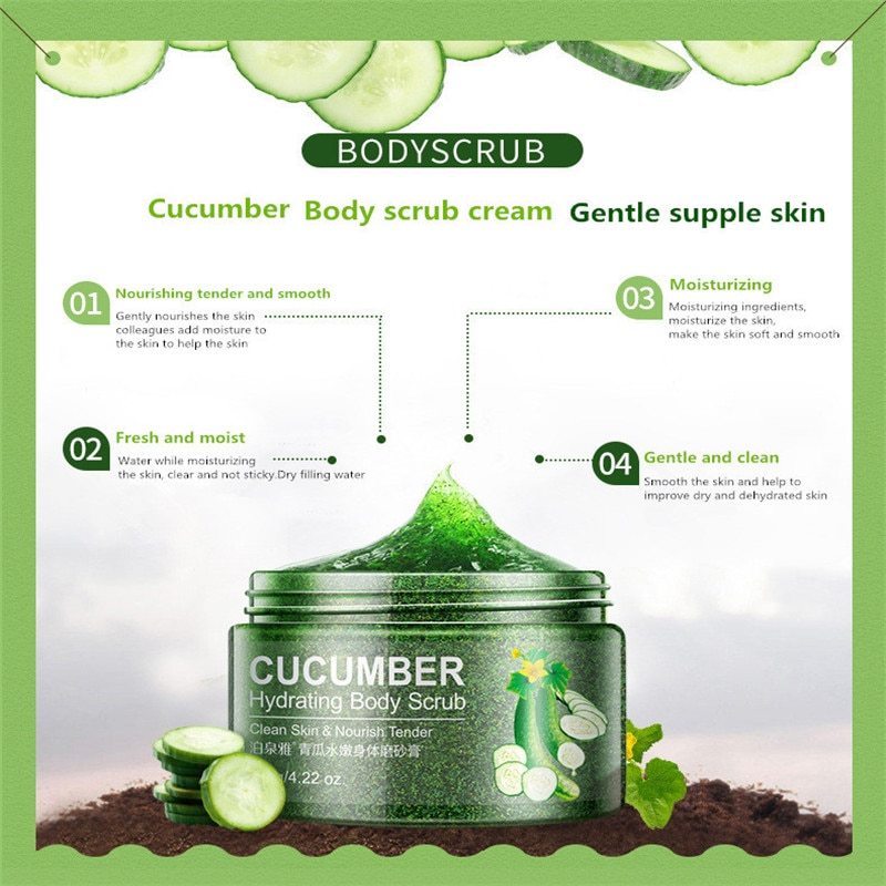 Cucumber skin beautiful white skin peels facial scrub